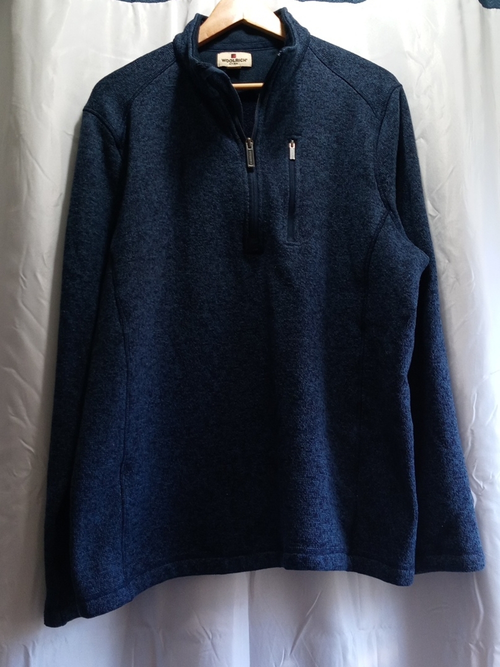 Woolrich Men's Dark Navy Half-Zip Pullover Sweater